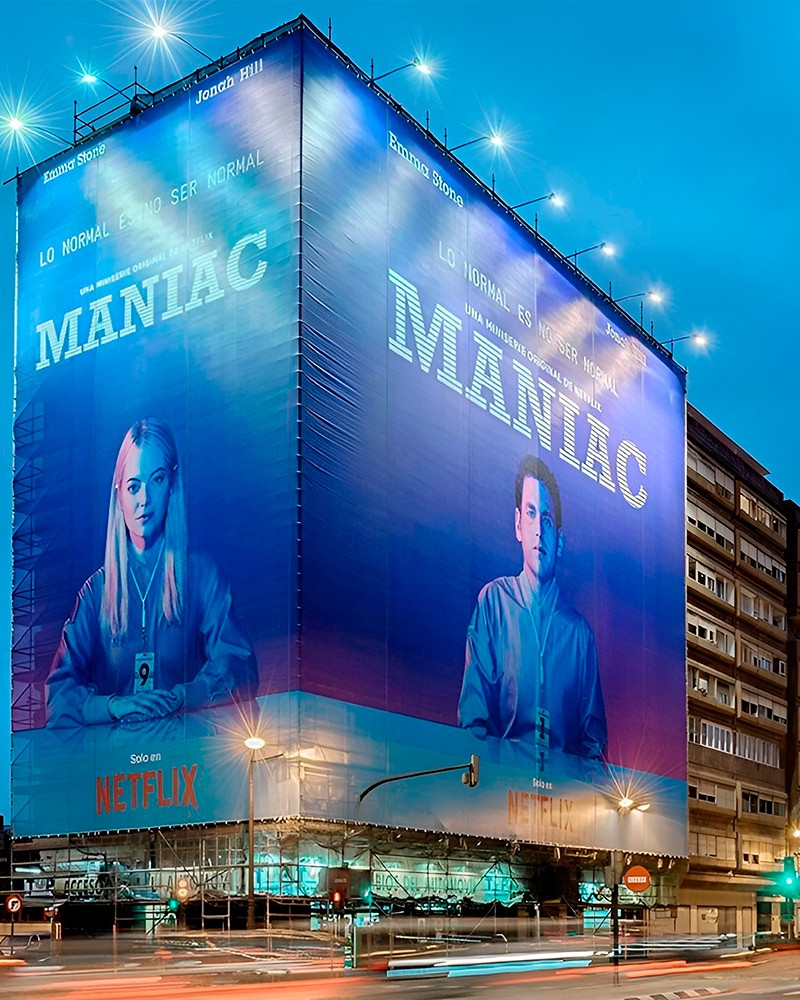 Lona Mesh (Billboard) GF para Espectaculares Arriba de 100 Metros Cuadrados