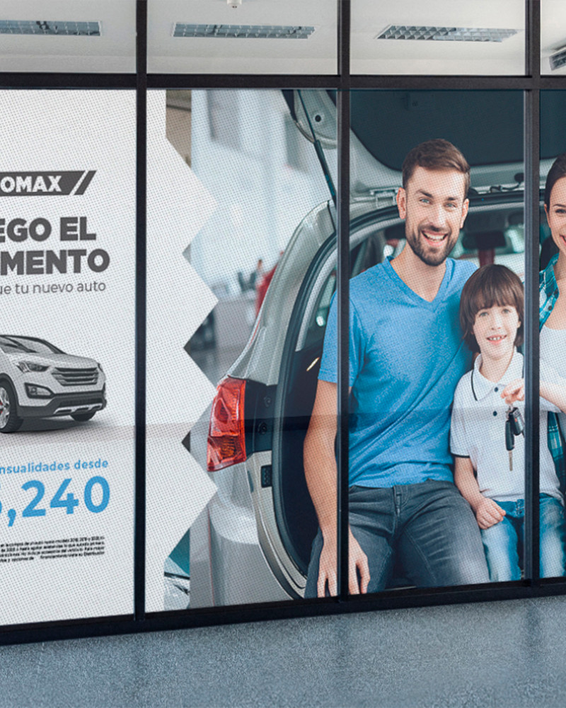 Vinil Microperforado Brillante UV